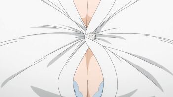 1girl 2022 20s animated animated_gif anime_screenshot blue_bra bra breasts buttons huge_breasts inui_shinju large_breasts shirt sono_bisque_doll_wa_koi_wo_suru straining_buttons tagme underwear white_shirt