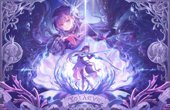 1girl air_bubble asymmetrical_gloves black_boots black_gloves black_hair black_thighhighs blue_eyes boots bubble closed_eyes closed_mouth dress floating_hair gloves high_heel_boots high_heels highres honkai:_star_rail honkai_(series) hysilens_(honkai:_star_rail) jessica_wijaya jewelry long_hair long_sleeves looking_at_another mismatched_gloves multiple_views red_gloves ring smile thighhighs very_long_hair zettai_ryouiki