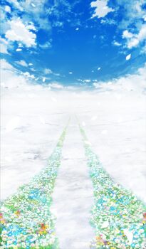 Rule 34 | blue sky, cloud, commentary request, day, fate/grand order, fate (series), flower, game cg, lasengle, no humans, official art, outdoors, scenery, sky, still life, third-party source