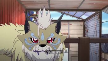 20s 2boys animated audible_speech bell biting blush brown_fur character_doll chiropmon corruption cougarmon digimon digimon_(creature) digimon_beatbreak disgust doll english_text facial_mark gekkomon glowing glowing_eyes grey_fur highres holding holding_doll horrified hug indoors japanese_audio looking_at_another multicolored_fur multiple_boys open_mouth possessed pristimon red_eyes restrained running sawashiro_kyo scared smelling sound star-shaped_pupils star_(symbol) subtitled symbol-shaped_pupils toei_company video white_fur