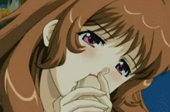 00s ane_to_boin animated animated_gif blush brown_hair fellatio hanamaru_momoko lowres oral penis purple_eyes saliva uncensored