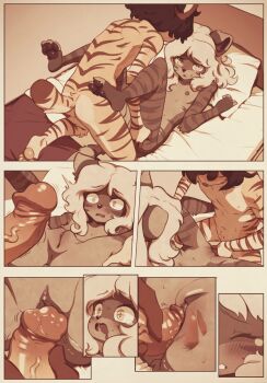 1boy 1girl ^^^ amalia_(butterchalk) amalia_(clara_(roringclara)) animal_ears blush borrowed_character brother_and_sister butterchalk closed_eyes flat_chest furry furry_female furry_male furry_with_furry hetero highres hymen incest ken_(clara_(roringclara)) long_hair looking_at_penis lying missionary navel on_back on_bed original parted_lips penis pillow sepia sex siblings tail tears uncensored vaginal veins veiny_penis virgin white_hair wide-eyed yellow_eyes