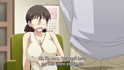 1boy 1girl 2020 20s age_difference animated arms_up ass blush bouncing_breasts breasts cheating_(relationship) closed_eyes cum cum_in_mouth cumdrip curly_hair fellatio glasses helping hitozuma_mitsu_to_niku housewife huge_ass large_breasts large_penis masturbation mature_female nipple_stimulation_through_clothes no_eyes no_pupils obasan_(hitozuma_mitsu_to_niku) older_female_and_younger_male open_mouth oral penis ponytail queen_bee_(animation_studio) rubbing sound standing penis surprised tagme teaching vest video yukio_(hitozuma_mitsu_to_niku)