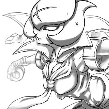 Rule 34 | 1girl, bancholilimon, banchou, delinquent, digimon, highres, monster girl, plant girl, scar, solo, yo-yo