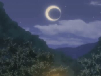 00s 1girl 2008 american animated animated_gif anime_screenshot bible_black bible_black:_restored blonde_hair blue_eyes bow bowtie breasts candle forest jacket jody_crowley large_breasts lowres moon nature night night_sky outdoors panties panties_peek short_hair skirt sky tagme underwear water waterfall