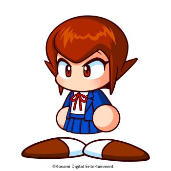 Rule 34 | 1girl, artist request, blazer, blue jacket, blue skirt, brown eyes, brown hair, brown shoes, copyright notice, jacket, jikkyou powerful pro yakyuu, jikkyou powerful pro yakyuu (style), multicolored shoes, neck ribbon, no mouth, official art, open clothes, open jacket, pleated skirt, power pro kun pocket, power pro kun pocket 1, power pro kun pocket r, rayman limbs, red ribbon, ribbon, school uniform, shirt, shoes, short hair, skirt, solo, transparent background, two-tone shoes, white shirt, white shoes, yomichi satomi