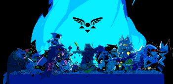 1other 4girls 6+boys banana black_background blue_theme cup dark_fountain_(deltarune) deltarune drinking_glass everyone fine_art_parody food fruit furry furry_female furry_male gerson green_hat hat highres jevil king_(deltarune) kris_(dark_world)_(deltarune) kris_(deltarune) lancer_(deltarune) multiple_boys multiple_girls noelle_holiday noelle_holiday_(dark_world) open_mouth parody pipis_(deltarune) plate queen_(deltarune) ralsei rouxls_kaard seam_(deltarune) spamton_g._spamton standing_on_person susie_(dark_world)_(deltarune) susie_(deltarune) swatchling_(deltarune) table tasque_manager the_last_supper the_original_starwalker upper_body utdr_(toby_fox) xexeezy