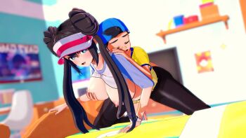 1boy 1girl 2024 age_difference animated audible_internal_cumshot backwards_hat black_pantyhose bottomless breasts clothed_sex clothes_lift cum ejaculation grabbing_another&#039;s_breast groping harada4780 hat hetero highres large_breasts nintendo onee-shota pantyhose pokemon pokemon_bw2 pokemon_oras rosa_(pokemon) sex sex_from_behind shirt_lift shota sound tagme twintails video youngster_(pokemon)