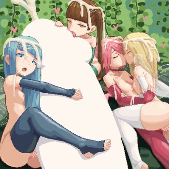 1boy 4girls ass bisexual_female blank_censor blonde_hair blue_eyes blue_gloves blue_hair blue_thighhighs blush braid braided_ponytail breasts brown_eyes brown_hair bukkake censored closed_eyes collarbone cum ejaculation fairy fairy_wings fellatio fingerless_gloves gloves green_gloves harem hug jordan_reine kiss licking licking_penis loli long_hair looking_at_viewer mini_person minigirl multiple_girls nipples nude open_mouth oral original out_of_frame penis penis_focus pink_gloves pink_hair pink_thighhighs pussy small_breasts stirrup_legwear thighhighs toeless_legwear tongue tongue_out twintails white_gloves white_thighhighs wings