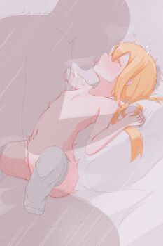 1boy 1girl amputee blonde_hair blush completely_nude empty_eyes flat_chest french_kiss from_side hair_between_eyes hetero highres kantai_collection kiss loli long_hair low_twintails lying md5_mismatch missing_limb motion_lines navel nipples nude on_back open_mouth player193 profile resolution_mismatch saliva satsuki_(kancolle) sex source_larger stomach_bulge stump_cover tears tongue tongue_out transparent trembling triple_amputee twintails yellow_eyes