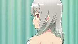 1boy 1girl all_fours animated anime_screenshot ass ass_grab back back_tattoo bandaged_head bandages bare_shoulders bareback brown_hair butt_crack closed_eyes collarbone dimples_of_venus feet from_behind futoku_no_guild green_hair hair_between_eyes highres kikuru_madan loli long_hair looking_back maidena_angers multicolored_hair no_bra one_eye_closed panties pointy_ears red_eyes robe sound stethoscope subtitled tattoo tearing_up thighs tramp_stamp trembling underwear video white_hair white_panties