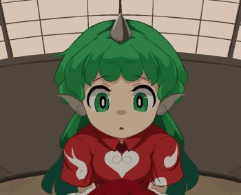 1futa 1girl animated animated_gif bar_censor blinking blush censored cum cum_in_mouth cum_on_body cum_on_hands ejaculation epic_armageddon erection excessive_cum eyebrows eyelashes fellatio futanari green_eyes green_hair groping hakurei_reimu horns indoors kneeling komano_aunn large_penis loli long_hair looking_at_viewer masturbation matching_hair/eyes oral penis penis_awe penis_grab pointless_censoring pov red_shirt red_skirt shirt single_horn skirt solo_focus t-shirt touhou