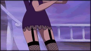 1boy 1girl absalom animated animated_gif black_hair blue_eyes blunt_bangs breasts cleavage cloud cloudy_sky dress extra_arms hana_hana_no_mi invisible licking licking_another&#039;s_cheek licking_another&#039;s_neck licking_breast long_hair nico_robin nico_robin_(thriller_bark) night night_sky one_piece purple_dress saliva sexual_harassment sky sweatdrop trembling