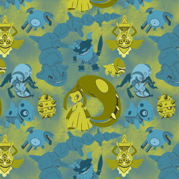 Rule 34 | absurdres, aegislash, antennae, aron, artist name, claws, commentary, durant, english commentary, ferroseed, full body, gen 1 pokemon, gen 2 pokemon, gen 3 pokemon, gen 4 pokemon, gen 5 pokemon, gen 6 pokemon, gen 8 pokemon, highres, holding, holding shield, limited palette, magnemite, magnet, mandibles, mawile, nintendo, nostrils, one-eyed, perrserker, pokemon, pokemon (creature), pokemon focus, screw, sharp teeth, shield, shieldon, slapjak, smile, steelix, teeth