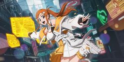 Rule 34 | bleach, bleach: brave souls, breasts, inoue orihime, large breasts, long hair, official art, open mouth, orange hair, ponytail, smile