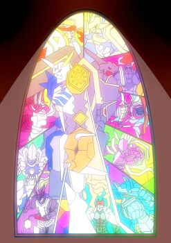 Rule 34 | absurdres, alphamon, armor, blonde hair, craniummon, digimon, digimon (creature), dragon, duftmon, dukemon, dynasmon, examon, fusion, gankoomon, highres, horns, looking at viewer, lordknightmon, magnamon, omegamon, royal knights, sleipmon, tail, ulforcev-dramon, wings