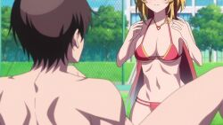 6+boys 6+girls animated anime_screenshot ass back bikini bikini_top_pull black_hairband blonde_hair blue_eyes blue_hair bouncing_breasts breast_sucking breasts brown_eyes brown_hair censored cleavage closed_eyes collarbone electricity fellatio footjob frilled_one-piece_swimsuit frills girl_on_top glasses glasses_on_head grabbing_another's_breast gradient_hair groping hair_between_eyes hair_ornament hairband hairclip hanamaru_ran hanamaru_rin heart heart_necklace highres implied_fellatio jewelry katagiri_nanase large_breasts long_hair medium_hair mole mole_under_eye multicolored_hair multiple_boys multiple_girls navel necklace novelty_censor nukigee_mitai_na_shima_ni_sunderu_watashi_wa_dou_surya_ii_desu_ka? onabuta_ikuko one-piece_swimsuit oral outdoors public_indecency red_bikini red_hair slingshot_swimsuit sound stomach subtitled sunglasses swimsuit tachibana_junnosuke tagme thigh_strap thighs thong_one-piece_swimsuit underboob video yellow_eyes yellow_slingshot_swimsuit