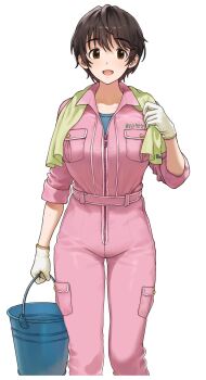 1girl breasts gloves highres idolmaster idolmaster_cinderella_girls imaninjaguy large_breasts oikawa_shizuku short_hair smile tagme