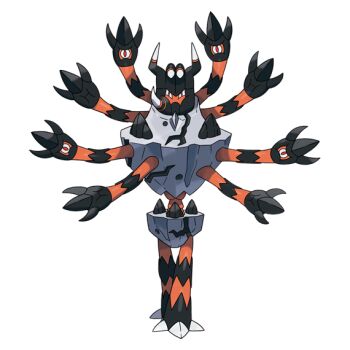 artist_request barbaracle claws closed_mouth crack full_body gen_6_pokemon mega_barbaracle mega_pokemon nintendo no_humans official_art pokemon pokemon_(creature) pokemon_focus pokemon_legends:_z-a red_eyes rock second-party_source solo standing transparent_background