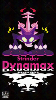 character_name cloud dynamax gen_8_pokemon gigantamax gigantamax_toxtricity glowing glowing_eyes highres lightning_bolt_symbol meme_(sleepsheep) nintendo pokemon pokemon_(creature) pokemon_focus red_clouds solo tongue tongue_out toxtricity