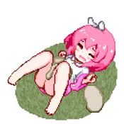 1girl ahegao animated barefoot bestiality bottomless breast_sucking cunnilingus feet female_ejaculation female_orgasm fucked_silly hair_ribbon hinainf loli lowres lying missionary on_back oral orgasm original pink_eyes pink_hair pixel_art ribbon short_hair slug soles solo tearing_clothes toes torn_clothes usagi_and_the_dream_island video