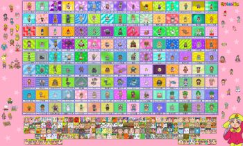 6+boys 6+girls araessa backwards_hat bird black_eyes black_hair blonde_hair blue_eyes blue_hair blush bow brown_hair cane character_request chef_hat closed_eyes coke-bottle_glasses commentary_request cowboy_hat crown dress everyone facial_hair glasses green_eyes green_hair grey_hair hair_bow hat highres holding holding_cane holding_instrument holding_maracas instrument japanese_clothes kappa ky-sp2 maracas multiple_boys multiple_girls mustache open_mouth orange_eyes orange_hair pink_bow pixel_art prince_cloud princess_silver punya_(yume_no_crayon_oukoku) purple_eyes purple_hair scabbard shakatick sheath skirt smile sombrero star_(symbol) sutonsuton tengu top_hat translation_request twintails wings yukkutack yume_no_crayon_oukoku