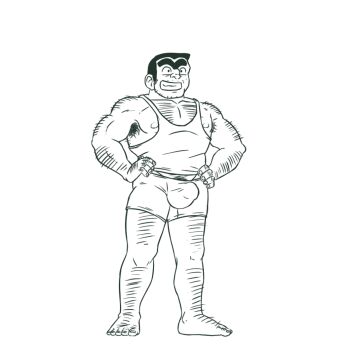 1boy animas_animus animated animated_gif arm_hair armpit_hair armpit_hair_peek back_hair bad_id bara black_hair bouncing_ass bouncing_penis boxers clenched_hands clenched_teeth close-up commission completely_nude covered_penis covering_crotch covering_privates double_biceps_pose english_text erection excessive_armpit_hair excessive_cum facial_hair flexing foot_hair full_body goatee_stubble grin hairy hand_hair huge_eyebrows jockstrap knuckle_hair kochikame large_penis leg_hair male_focus male_pubic_hair male_underwear mature_male midriff_peek muscular muscular_male mustache_stubble nude pectorals penis pubic_hair ryoutsu_kankichi shaded_face short_hair shouting sideburns smile sparkle_background sparse_ass_hair squatting stubble tank_top tearing_clothes teeth thick_arm_hair thick_back_hair thick_chest_hair thick_leg_hair torn_clothes twitching_penis uncensored undersized_clothes underwear unibrow veins veiny_penis very_hairy what