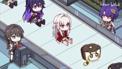 >:) 6+boys 6+girls :< ahoge animal animal_ears animated aqua_eyes armor artist_request asta_(honkai:_star_rail) audible_music audible_speech bandaged_arm bandaged_hand bandaged_leg bandaged_tail bandages bare_shoulders barefoot beret bilibili black_cat black_coat black_dress black_jacket black_pants blade_(honkai:_star_rail) blade_(sesame_cake)_(honkai:_star_rail) blindfold blue_cat blue_dress blue_eyes blue_hair blue_neckerchief blunt_bangs book boots bow bow-shaped_hair braid brown_cat brown_coat brown_hair brown_pantyhose caelus_(honkai:_star_rail) cat chibi chinese_audio chinese_commentary chinese_knot chinese_text choker clara_(honkai:_star_rail) clara_(pure_sugar_child)_(honkai:_star_rail) closed_mouth coat collared_shirt commentary_request conveyor_belt covered_eyes cake_cat_(honkai:_star_rail) crop_top dan_heng_(honkai:_star_rail) dan_heng_(rice_dumpling)_(honkai:_star_rail) detached_sleeves dr._ratio_(honkai:_star_rail) dress drill_hair earrings expressionless eyeliner eyewear_on_head fishnets flag flower forehead_jewel fox_ears fox_girl fox_tail fu_xuan_(honkai:_star_rail) glasses gloves goggles goggles_on_head gradient_hair gray_bean_paste_(honkai:_star_rail) green_coat green_dress green_eyes green_hair grey_cat grey_coat grey_scarf guinaifen_(honkai:_star_rail) guinaifen_(troublemaker)_(honkai:_star_rail) hair_flower hair_ornament hair_over_one_eye hair_ribbon hair_stick hat herta_(honkai:_star_rail) herta_(puppet)_(honkai:_star_rail) herta_(wisteria_cake)_(honkai:_star_rail) high_heels highres himeko_(honkai:_star_rail) holding holding_book honkai:_star_rail honkai_(series) hook_(honkai:_star_rail) huohuo_(honkai:_star_rail) indoors jacket jewelry jing_yuan jingliu_(honkai:_star_rail) kafka_(honkai:_star_rail) kafka_(shader_cat)_(honkai:_star_rail) large_hat leaf leaf_hair_ornament legs_apart long_hair long_sleeves low_twintails makeup maple_leaf march_7th_(honkai:_star_rail) march_7th_(ice_cake)_(honkai:_star_rail) march_7th_(preservation)_(honkai:_star_rail) mask medium_hair miniskirt mooncake multicolored_hair multiple_boys multiple_girls music neckerchief no_nose official_art_inset one_side_up oni_mask open_clothes open_jacket orange_cat orange_eyes orange_hair pants pantyhose parted_bangs pela_(honkai:_star_rail) pink_cat pink_eyes pink_hair pleated_skirt ponytail purple_cat purple_eyes purple_gloves purple_hair qingque_(honkai:_star_rail) qingque_(lucky_snack)_(honkai:_star_rail) red_bow red_dress red_eyeliner red_eyes red_jacket red_pants red_ribbon ribbon ruan_mei_(honkai:_star_rail) ruan_mei_(lambda's_friend)_(honkai:_star_rail) sampo_koski scarf seele_(honkai:_star_rail) serval_landau shiny_eyes shirt shoes short_hair shorts siamese_cat side_braid side_ponytail sidelocks silver_wolf_(honkai:_star_rail) sitting skirt smile sound sparkling_eyes stelle_(honkai:_star_rail) straight_hair streaked_hair swept_bangs tail tail_strap thighhighs thighlet trailblazer_(honkai:_star_rail) trailblazer_(trash_cake)_(honkai:_star_rail) trash_can twintails v-shaped_eyebrows very_long_hair video watermark welt_yang white_flower white_hair xueyi_(honkai:_star_rail) yellow_cat yellow_eyes