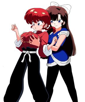 Rule 34 | 2girls, breasts, highres, kuonji ukyou, medium breasts, multiple girls, ranma-chan, ranma 1/2, yuri