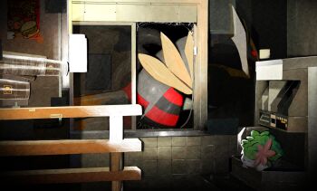 Rule 34 | absurdres, alternate form, black sclera, broken window, burger, colored sclera, cup, disposable cup, floating, food, gen 2 pokemon, gen 4 pokemon, giratina, giratina (origin), highres, hoothoot, kikkiku629, legendary pokemon, looking at viewer, mythical pokemon, nintendo, no humans, pokemon, pokemon (creature), pokemon focus, poster (object), red eyes, shaymin, shaymin (land), sleeping, window