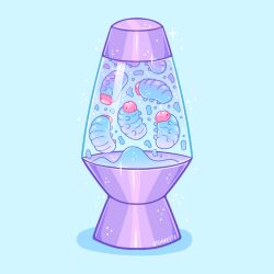 Rule 34 | artist name, blue background, charongess, commentary, english commentary, larva, lava lamp, no humans, pastels, sparkle