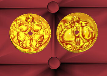 1girl all_fours anus ass asymmetrical_bangs backboob barefoot boudica_(fate) breasts breasts_apart censored coin collarbone colored_nipples colored_sclera colored_skin completely_nude curtained_hair dark_nipples dogeza face_down fate/grand_order fate_(series) from_above from_behind full_body gold_coin gold_hair gold_skin highres huge_breasts huge_nipples m_legs mou multiple_views naked_dogeza navel nipples nude objectification open_hands own_hands_together parted_bangs petrification ponytail pussy shiny_nipples short_ponytail spread_fingers spread_legs straight-on tearing_up toenails transformation w_arms wide_hips yellow_eyes yellow_nails yellow_nipples yellow_sclera yellow_skin