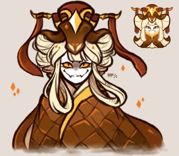 Rule 34 | 1other, androgynous, chinese clothes, cookie run, hana-pong, highres, long hair, looking at viewer, sleeves past wrists, slit pupils, snake fruit cookie, solo, very long hair, white hair