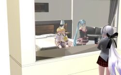 2boys 3d 4girls animated artist_request audible_music blonde_hair breasts brother_and_sister cunnilingus dancing fellatio fingering green_hair groping group_sex gumi handjob hatsune_miku incest kagamine_len kagamine_rin leg_up legs_up masturbation multiple_boys multiple_girls nipples oral recording sex sex_from_behind siblings sitting sitting_on_face sitting_on_person sound source_request tagme threesome undressing vaginal video vocaloid watching yowane_haku