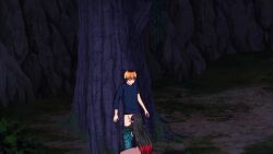 1boy 1girl against_tree alcohol animated anime_screenshot backboob bare_hips bare_legs beer beer_can black_choker black_hair blonde_hair boots bouncing_breasts breasts breasts_out can cheating_(relationship) choker cleavage closed_eyes clothes_pull colored_tips completely_nude dark-skinned_female dark_elf dark_skin drink_can ear_licking elf fellatio fellatio_under_mask fur-trimmed_boots fur_trim gradient_hair groin high_heel_boots high_heels highres hitozuma_no_kuchibiru_wa_kan_chuuhai_no_aji_ga_shite jewelry large_breasts licking lips long_sleeves lying mouth_veil multicolored_hair nipples nude on_back open_mouth oral outdoors pants pants_pull pelvic_curtain pointy_ears red_hair ring saliva sex sex_from_behind sound squatting standing standing_sex subtitled sucking_ear symphis_mutoh tachi-e tagme teeth thick_thighs thighs tongue tongue_out torso_grab tree tsuyoshi_(hitozuma_no_kuchibiru_wa_kan_chuuhai_no_aji_ga_shite) vaginal veil video wedding_ring yellow_eyes