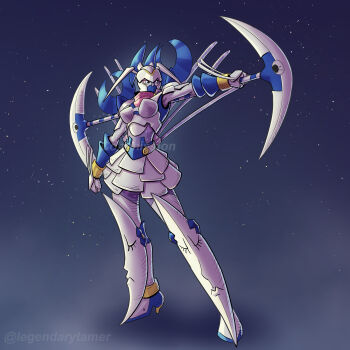 Rule 34 | absurdres, armor, crescent moon, dianamon, digimon, digimon (creature), highres, mask, moon