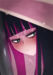 1boy 1girl animated breasts cum cum_in_mouth cum_in_pussy dark-skinned_male dark_skin deepthroat fellatio foreskin foreskin_insertion foreskin_play glansjob hetero huge_penis kissing_penis large_breasts licking licking_penis male_pubic_hair multicolored_hair opaluva oral panty_&amp;_stocking_with_garterbelt penis pole pubic_hair purple_hair sex skello sound stocking_(psg) stray_pubic_hair stripper_pole tagme tongue_under_foreskin two-tone_hair uncensored video