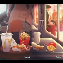 2boys 2girls against_wall animated arm_around_shoulder ass bandaged_leg bandages bed black_hair blush boyfriend_(yoru_mac) breasts chicken_nuggets couple crutch derpixon doggystyle drink father_(yoru_mac) fellatio female_orgasm food french_fries french_kiss girlfriend_(yoru_mac) gonzalocosta888 grabbing_another's_breast grabbing_from_behind groping hetero hug husband_and_wife kiss leg_lock long_hair mcdonald's medium_breasts mother_(yoru_mac) multiple_boys multiple_girls on_bed oral orange_hair orgasm panties ponytail product_girl public_indecency sex sex_from_behind sound standing standing_leg_lock standing_sex suspended_congress tagme third-party_edit top-down_bottom-up underwear video yoru_mac