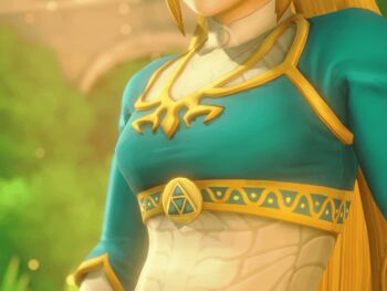 1girl 3d animated animated_gif ass ass_expansion ass_focus blonde_hair bouncing_breasts breast_expansion breast_focus breasts curvy female_focus fingerless_gloves gloves head_out_of_frame highres huge_ass large_breasts long_hair n-nurico nintendo princess_zelda solo the_legend_of_zelda the_legend_of_zelda:_breath_of_the_wild thick_thighs thighs wide_hips