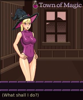 animated animated_gif biosuit blonde_hair bodysuit clitoral_stimulation female_focus latex latex_bodysuit living_clothes lowres restrained skin_tight skin_tight skin_tight skin_tight skintight_suit slime slime_(substance) town_of_magic