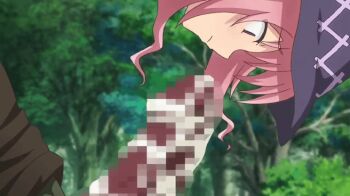 10s 1girl animated animated_gif censored cum cum_on_body cum_on_penis deepthroat fellatio forced hat irrumatio long_hair majin_label mosaic_censoring ochi_mono_rpg_seikishi_luvilias oral orc penis pink_hair pointy_ears rifria shiny_skin tagme upside-down witch_hat
