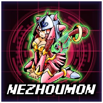 1girl armor crests_(digimon) digimon digimon_(creature) female_focus monkey monkey_girl original solo