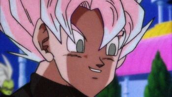 2boys artist_request blue_eyes colored_skin derivative_work dragon_ball dragon_ball_super dragonball_z fake_screenshot goku_black green_skin long_hair looking_away looking_up meme multiple_boys open_mouth parody quality screenshot_redraw sky spiked_hair super_saiyan super_saiyan_rose turtleneck upper_body zamasu