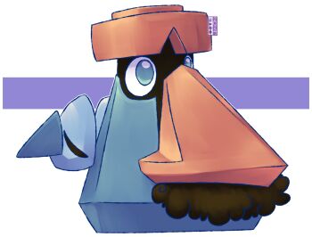 blue_eyes commentary dualcosmog facial_hair full_body gen_4_pokemon highres mustache nintendo no_humans outline pokemon pokemon_(creature) pokemon_focus probopas probopass red_nose transparent_background white_outline