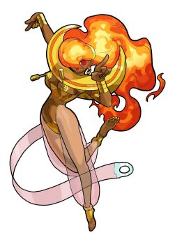 1girl capcom dancer dark-skinned_female dark_skin feet highres navel official_art pasties power_stone rouge_(power_stone) tagme