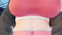 1girl 3d animated artist_request ass ass_focus ass_shake azur_lane bouncing_breasts breasts bremerton_(azur_lane) cameltoe caramelldansen curvy dancing female_focus gradient_background gym_uniform hair_ornament heart_pasties highleg highleg_panties huge_ass jiggle large_breasts looking_at_viewer mikumikudance_(medium) multicolored_hair navel nipples panties pants pasties shiny_skin sound twintails two-tone_hair underwear video wide_hips yoga_pants