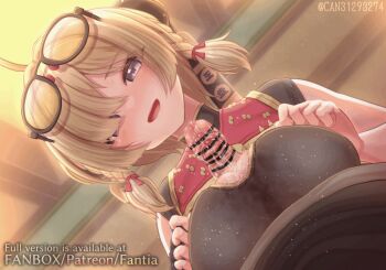 1boy 1girl animated animated_gif artist_name bouncing bouncing_breasts breasts can_(canzume) cleavage hetero large_breasts live2d looking_at_viewer looping_animation paizuri pov sex sweety_(zenless_zone_zero) zenless_zone_zero