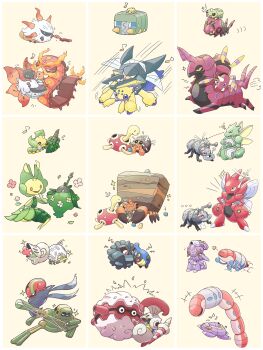 absurdres accelgor ant antennae ariados berry_(pokemon) bug burmy burmy_(plant) centipede centiskorch charjabug crustle durant dwebble escavalier forretress galvantula gen_1_pokemon gen_2_pokemon gen_4_pokemon gen_5_pokemon gen_7_pokemon gen_8_pokemon genesect hermit_crab highres horns insect insect_wings joltik karrablast larvesta leavanny legendary_pokemon mandibles mantis moth murase_(muraselelait) mythical_pokemon nintendo no_humans orthworm pincers pineco pokemon pokemon_(creature) pokemon_focus praying_mantis scizor scolipede scyther sewaddle shell shelmet shuckle single_horn sizzlipede spider spidops spinarak stag_beetle tarountula v-shaped_eyes venipede vikavolt volcarona wings wormadam wormadam_(plant)