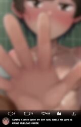 1boy 1girl abubu age_difference animated armpits bath black_hair blush breasts brown_eyes completely_nude english_text father_and_daughter hetero highres incest legs live2d loli looking_at_viewer navel nipples nude original pov pov_crotch pubic_hair pussy shiny_skin short_hair sitting sitting_on_lap sitting_on_person small_breasts solo_focus spread_legs steam stomach sweat sweatdrop thighs uncensored video wet