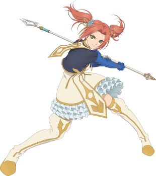 1girl artist_request closed_mouth eleanor_hume full_body game_cg green_eyes highres holding holding_weapon looking_at_viewer official_art pink_hair solo tales_of_(series) tales_of_asteria tales_of_berseria third-party_source transparent_background weapon